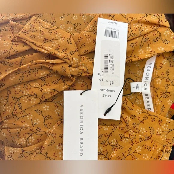 Veronica Beard Print Button Down Blouse - Picture 5 of 6